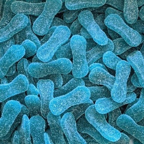 Lenguas azules con frambuesa - 100g